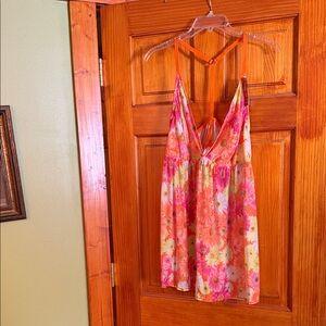 Cacique Floral Chemise in Pink and Orange